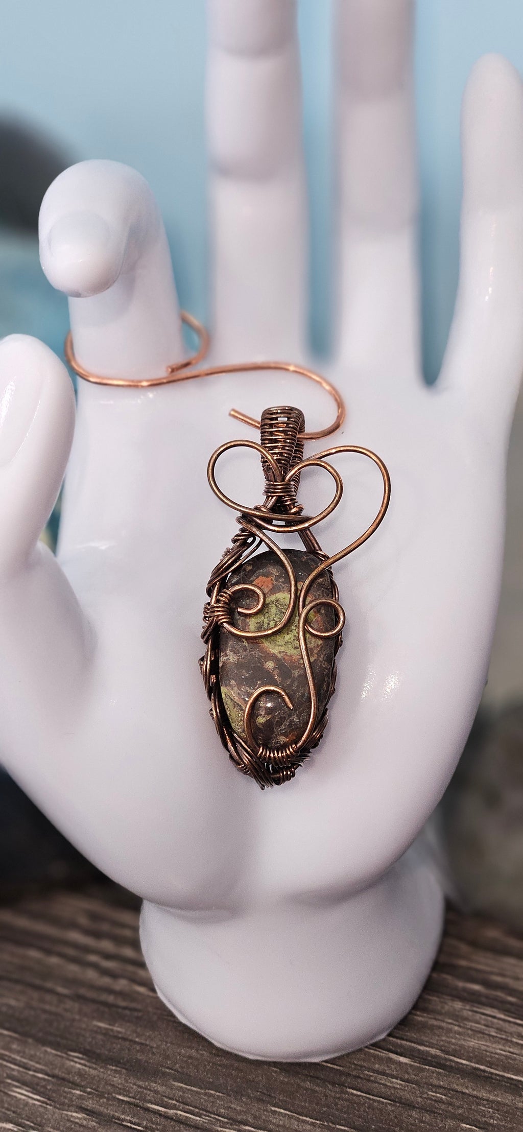 Basalt w/ Epidote Pendant