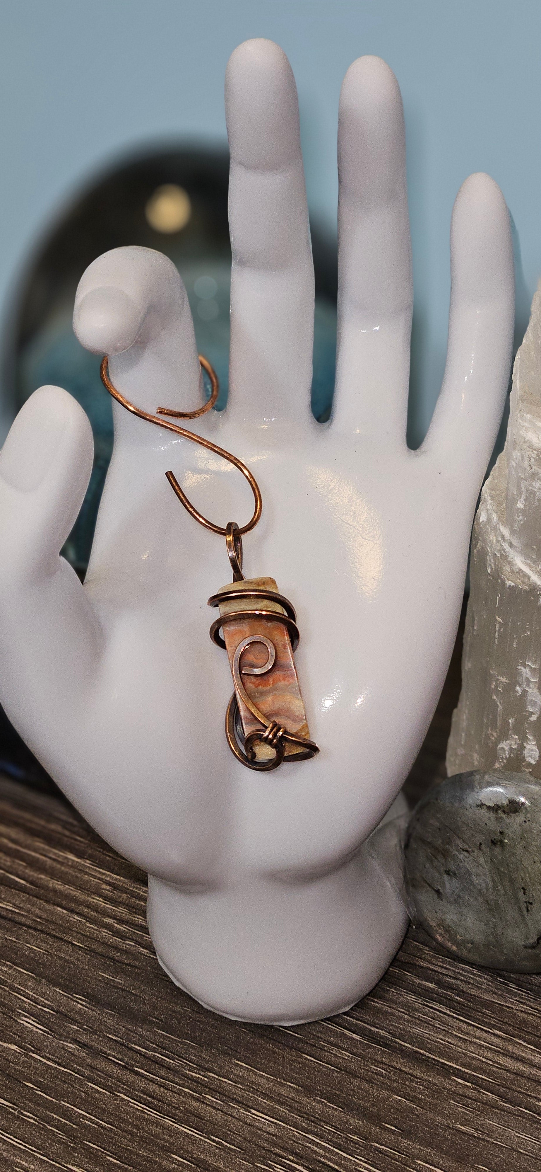 Crazy Lace Agate Pendant
