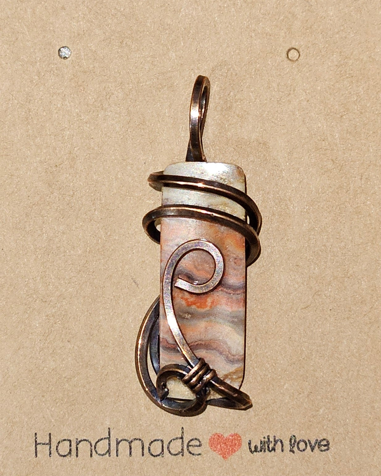 Crazy Lace Agate Pendant