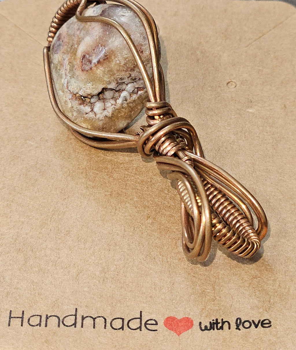 Brown Druzy Quartz Pendant