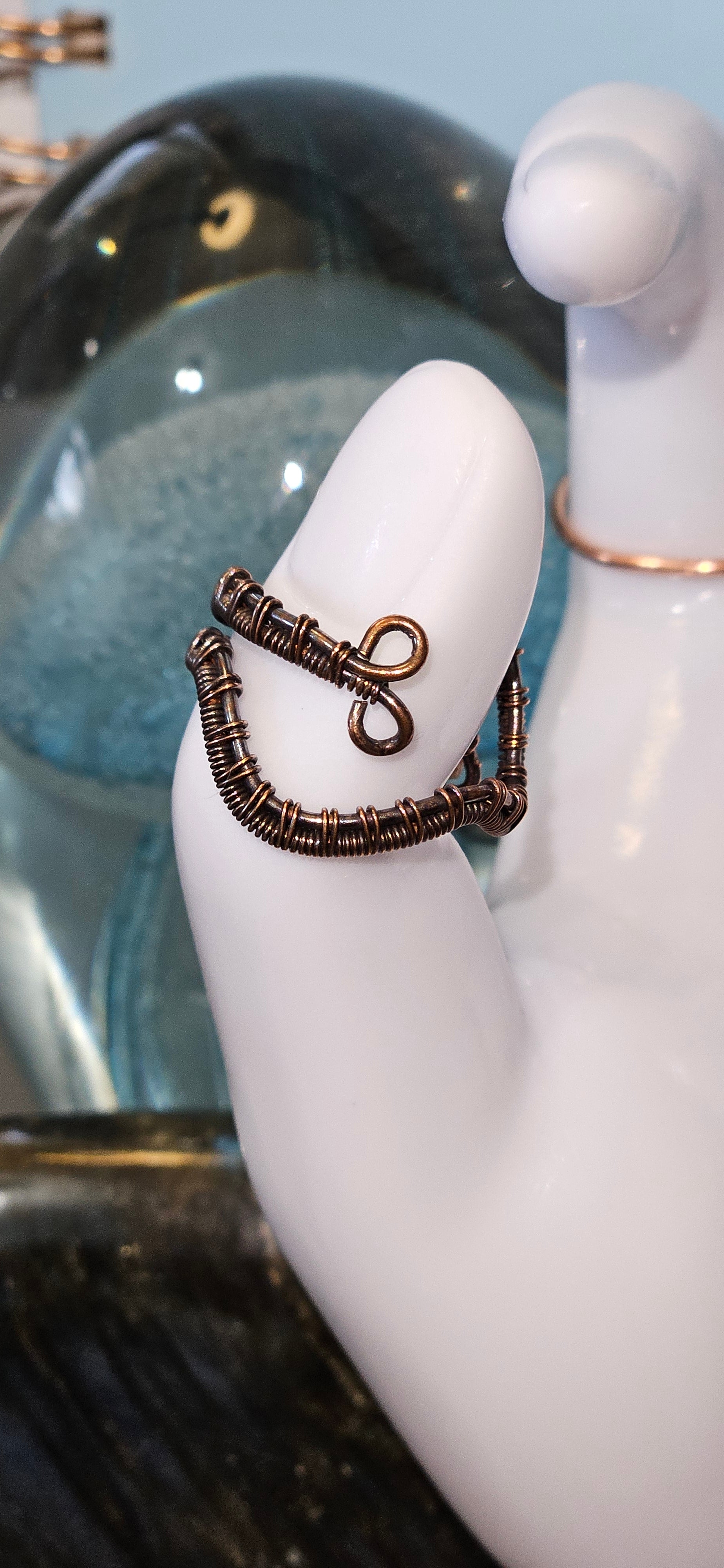Lake Superior Agate Snake Ring - SIZE 8
