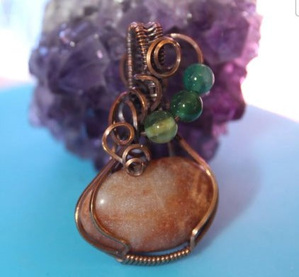 Orange Quartz "Pumpkin" Pendant