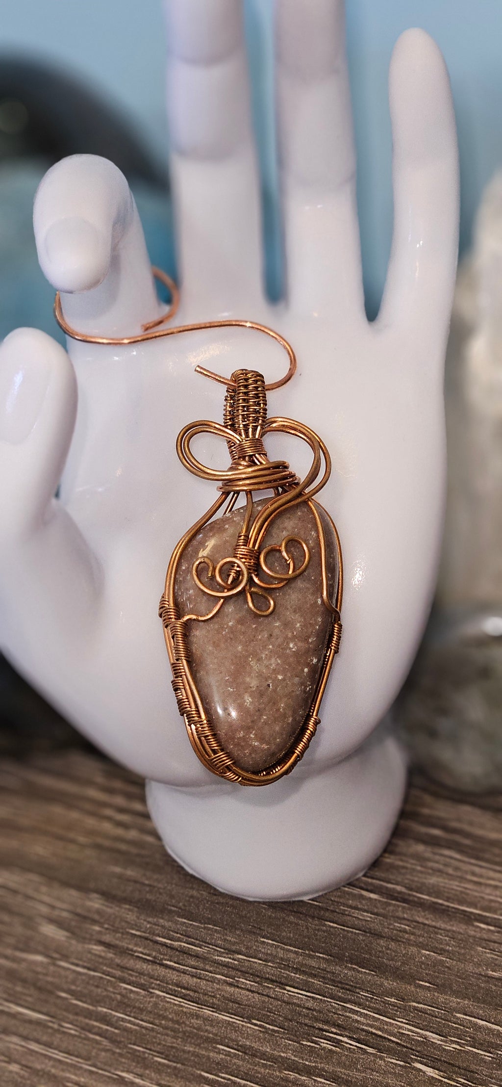 "Rose Gold" Quartz Pendant