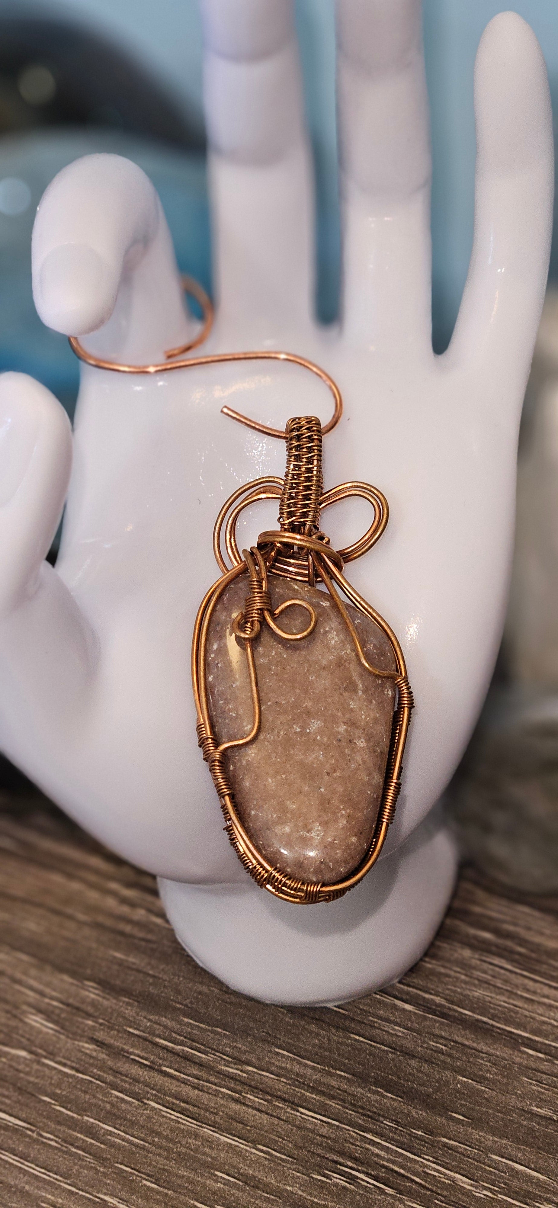 "Rose Gold" Quartz Pendant