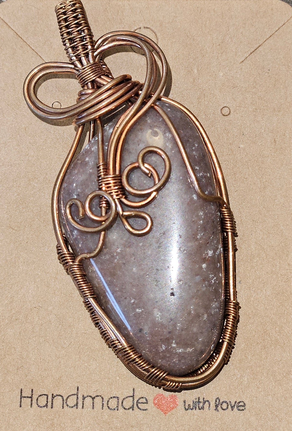 "Rose Gold" Quartz Pendant