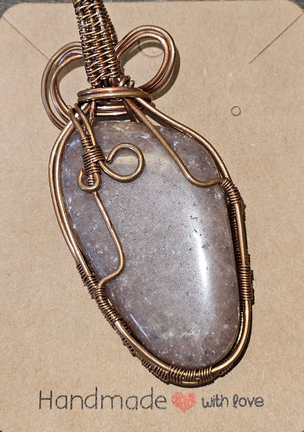 "Rose Gold" Quartz Pendant