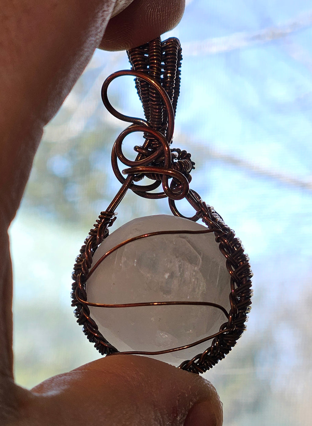 Selenite Sphere Pendant
