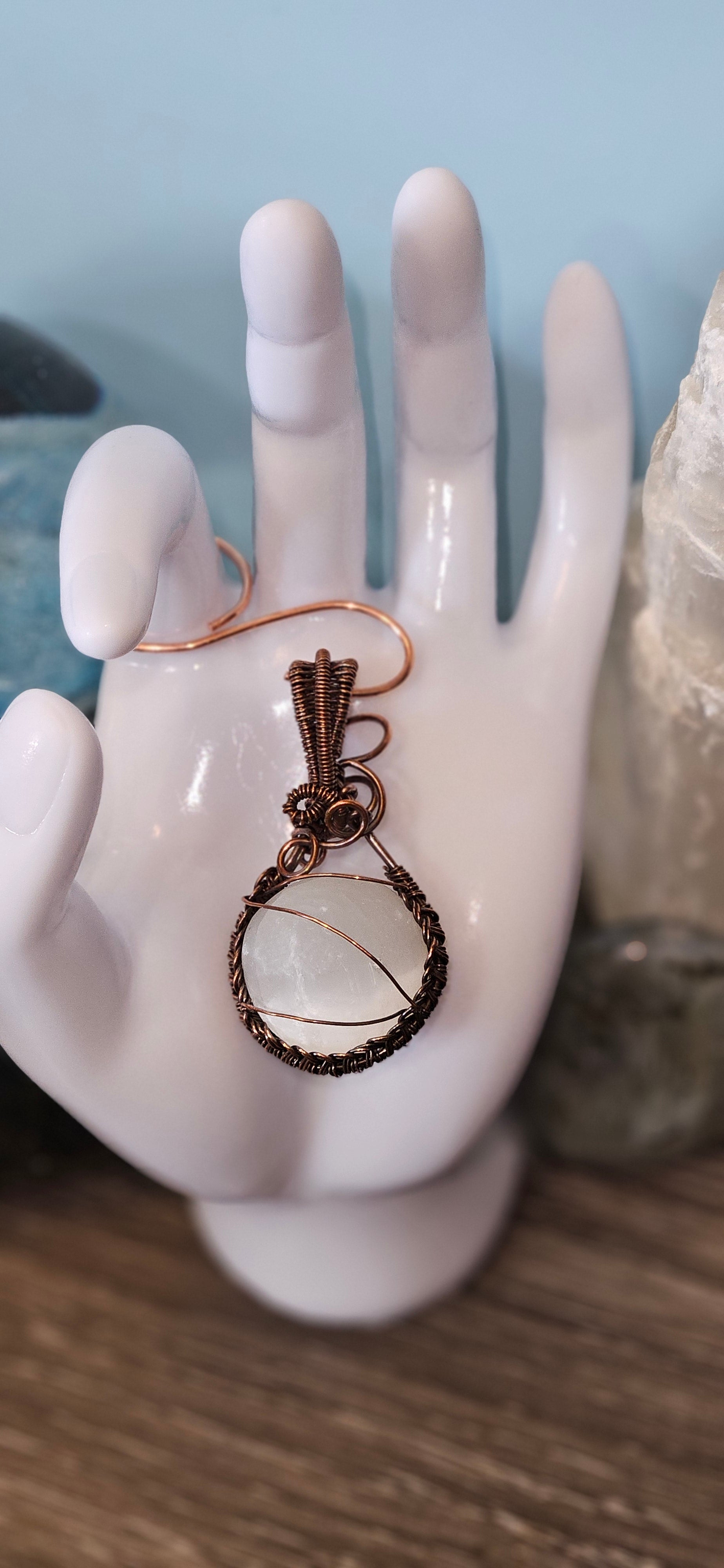 Selenite Sphere Pendant