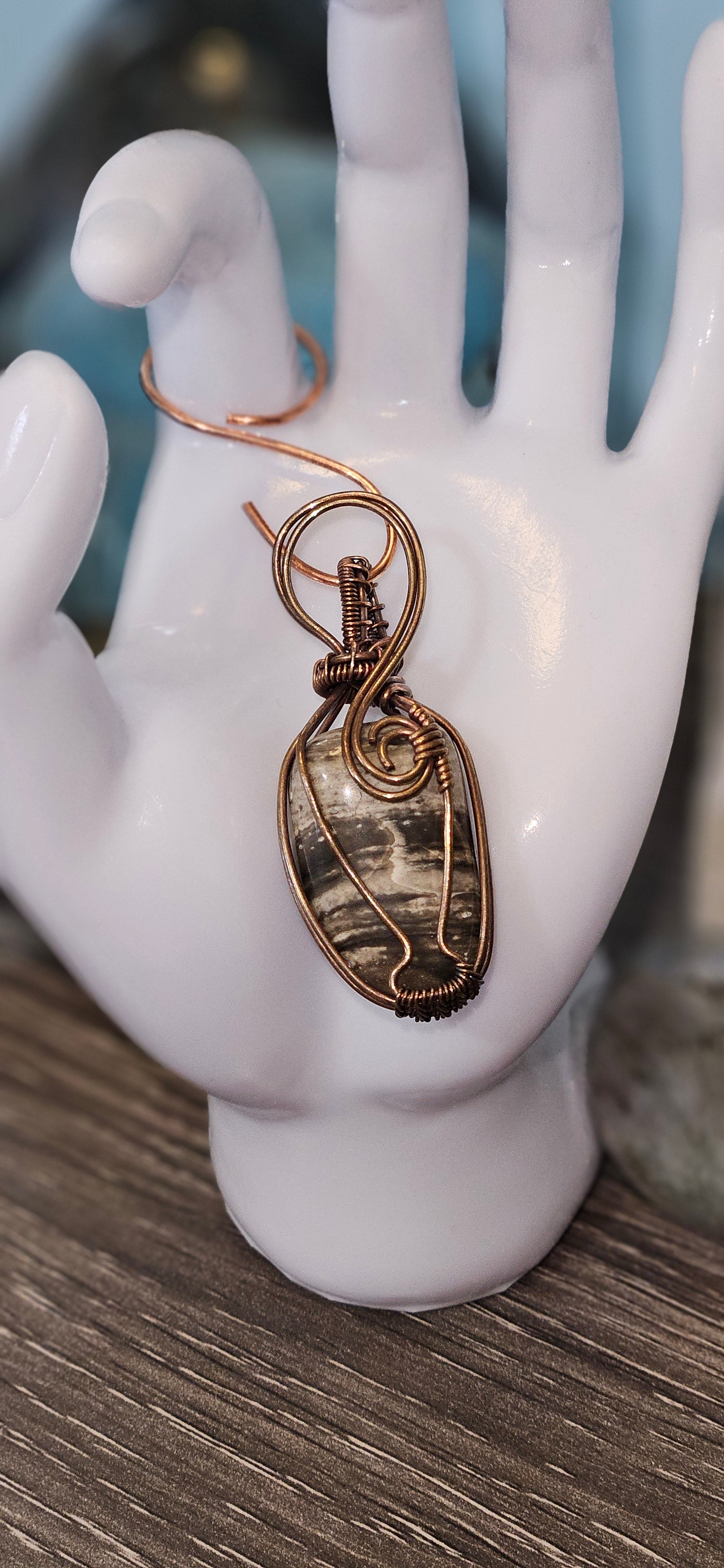 Striped Chalcedony Pendant