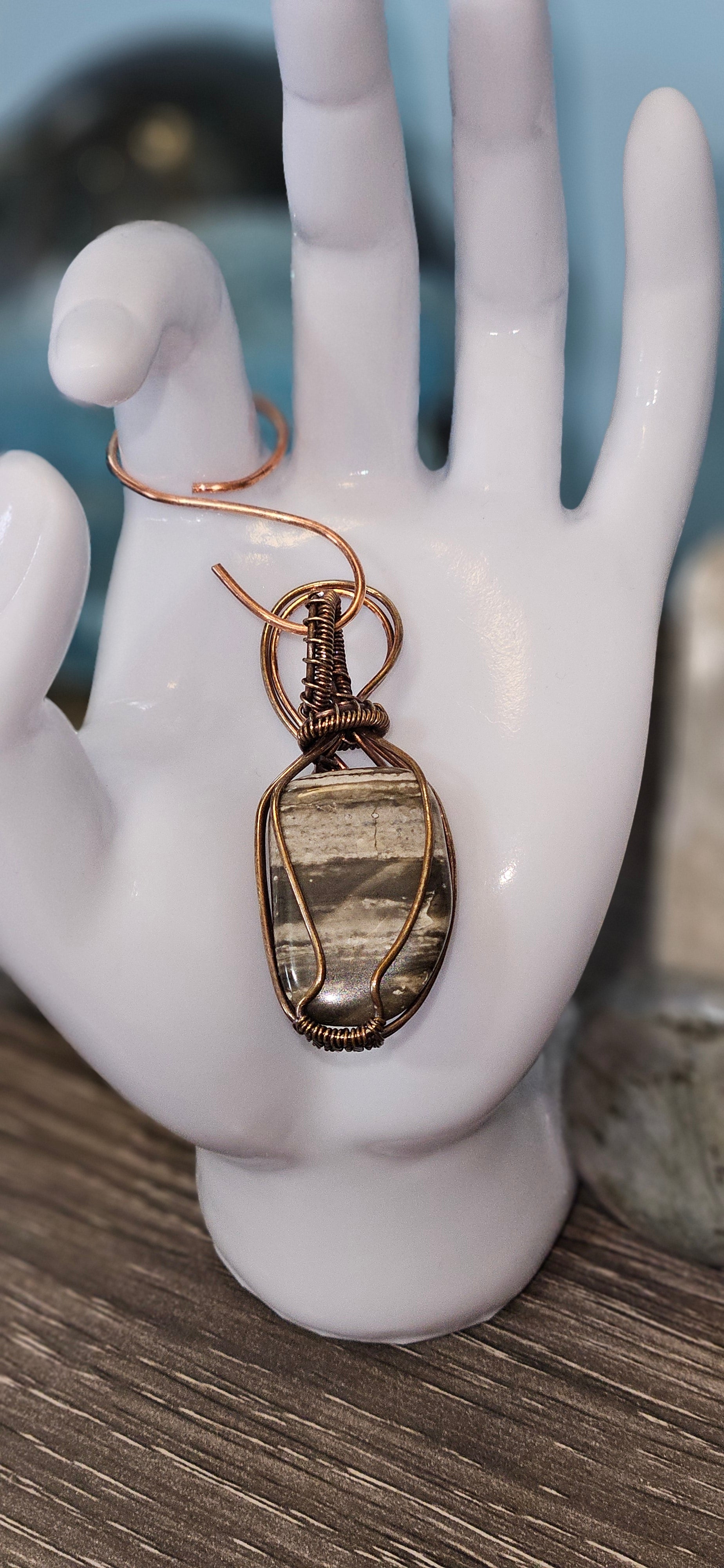 Striped Chalcedony Pendant